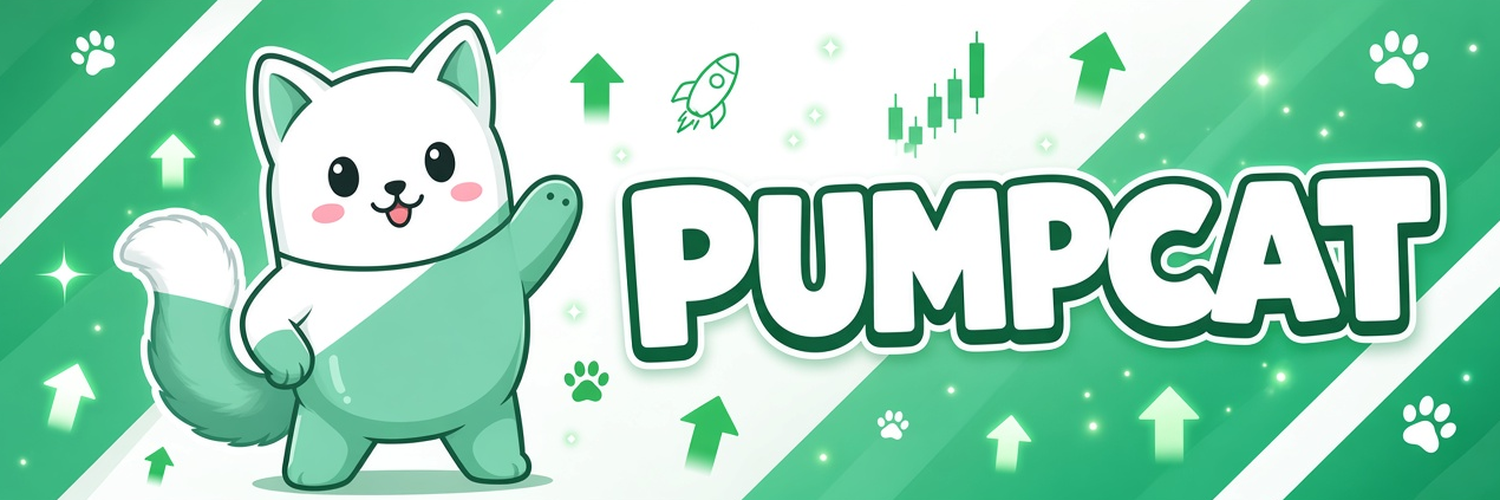 PumpCat waving beside the PUMPCAT wordmark